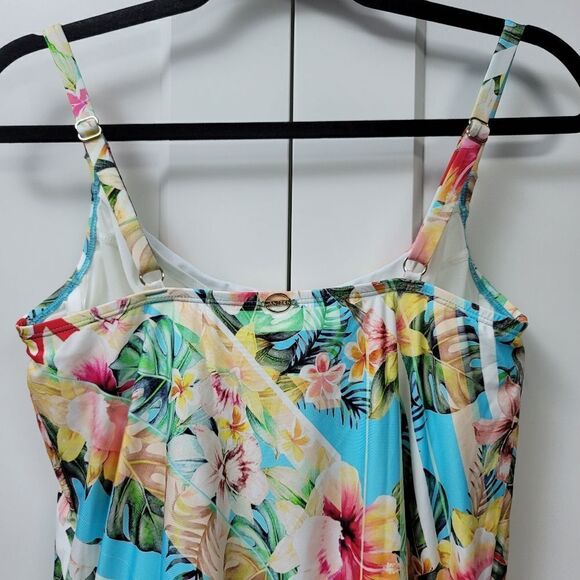 Jantzen vintage tropical blouson tankini 34D - Picture 5 of 9